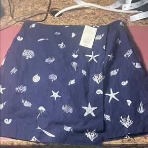 SUMMER 🩳☀️🩳☀️a new day Navy Blue Sea Life Print Skort